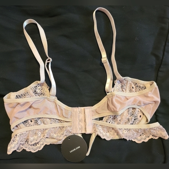 Lulu's Riawna Dusty Pink Sheer Lace Bralette - Picture 7 of 10